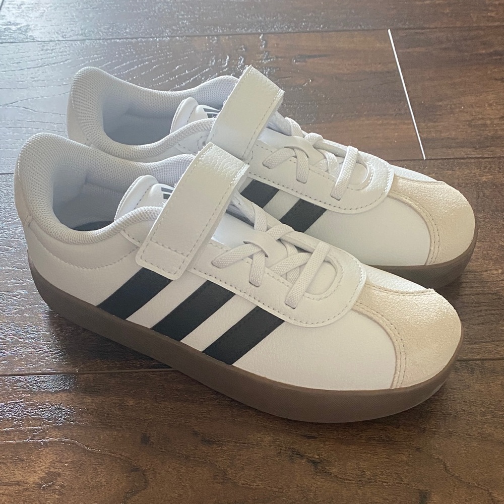 adidas Kids White and Black Sneakers